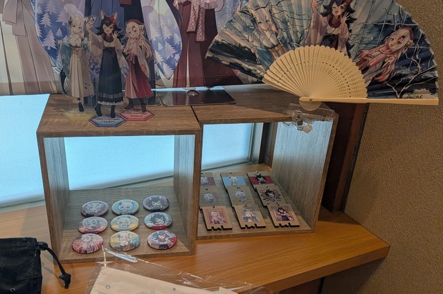 庭の湯 × ホロライブ コラボ グッズ展示ディスプレイ その2