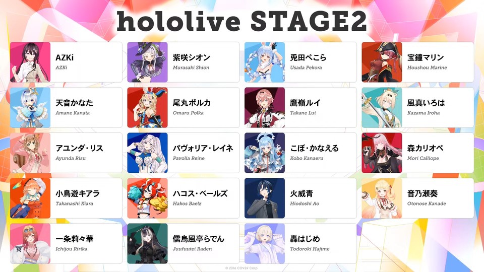 hololive STAGE2メンバー一覧