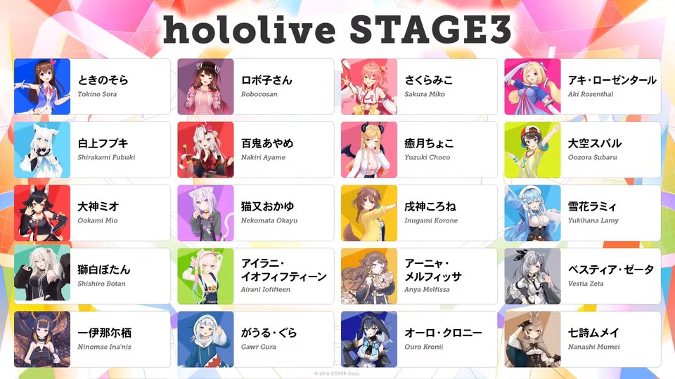 hololive STAGE3 メンバー一覧