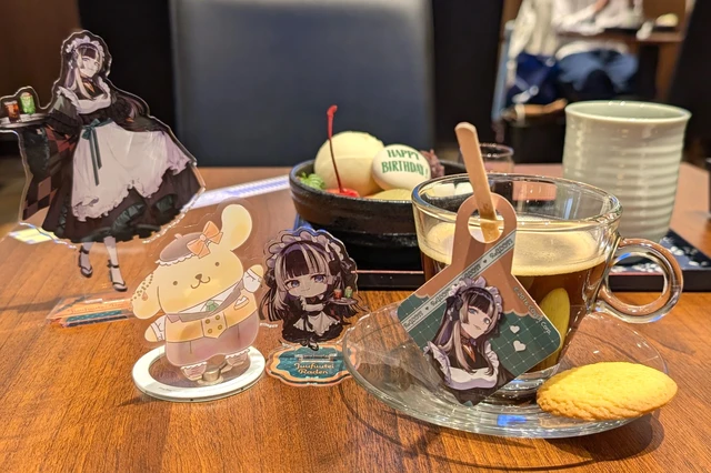 ReGLOSS超VeryBar らでんちゃんのバースデーメニューとブレンドコーヒー