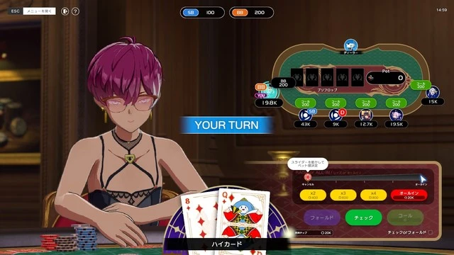 過去のポーカーテスト実装スクショ