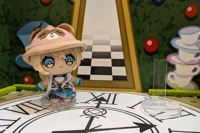 ホロライブイベントの撮影スポットでホロフレでぬい撮り