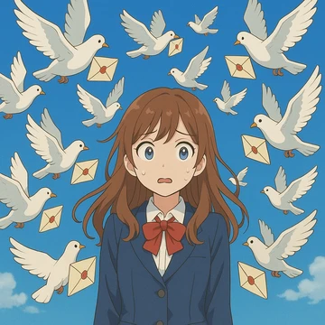 鳩行為のイメージAI画像