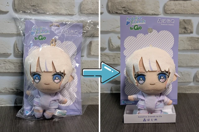 「hololive friends to Go」のパッケージの厚紙を再利用してぬいスタンドを作成