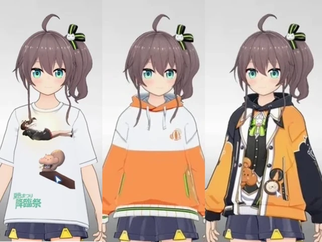配信内で紹介されたユーザークリエイトの服の一部 -夏色まつり降臨祭-