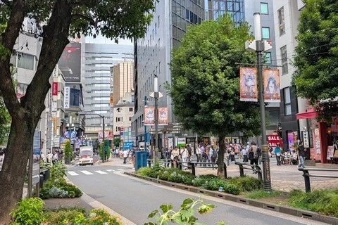 アニメイトまでの道のりにホロ謎ミュージアムの旗飾り
- hololive‐探偵と怪盗、美術館に仕掛けられた謎 -