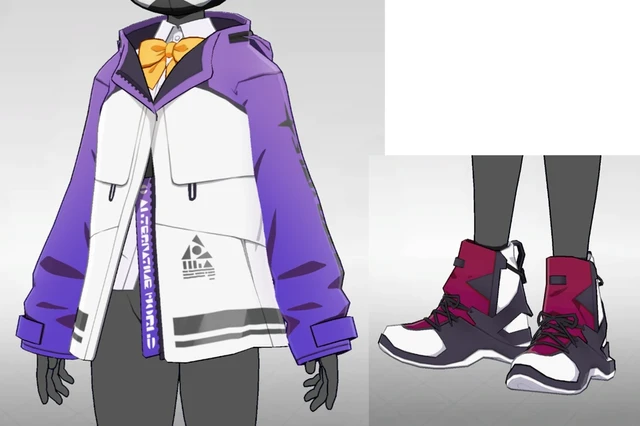 ジャケットとシューズの実際の試着例  【ホロアース 秘密結社holoX降臨パーティー！】