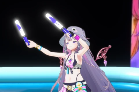 ホロアースでペンライトを降っている様子