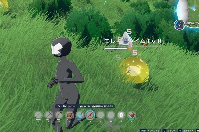 ホロアース 発火状態でスリップダメージを受けているモンスターから逃げて時間稼ぎ中