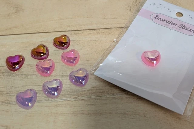 Seria デコレーションシール ハート 大 JANコード498583259931
袋から出した様子